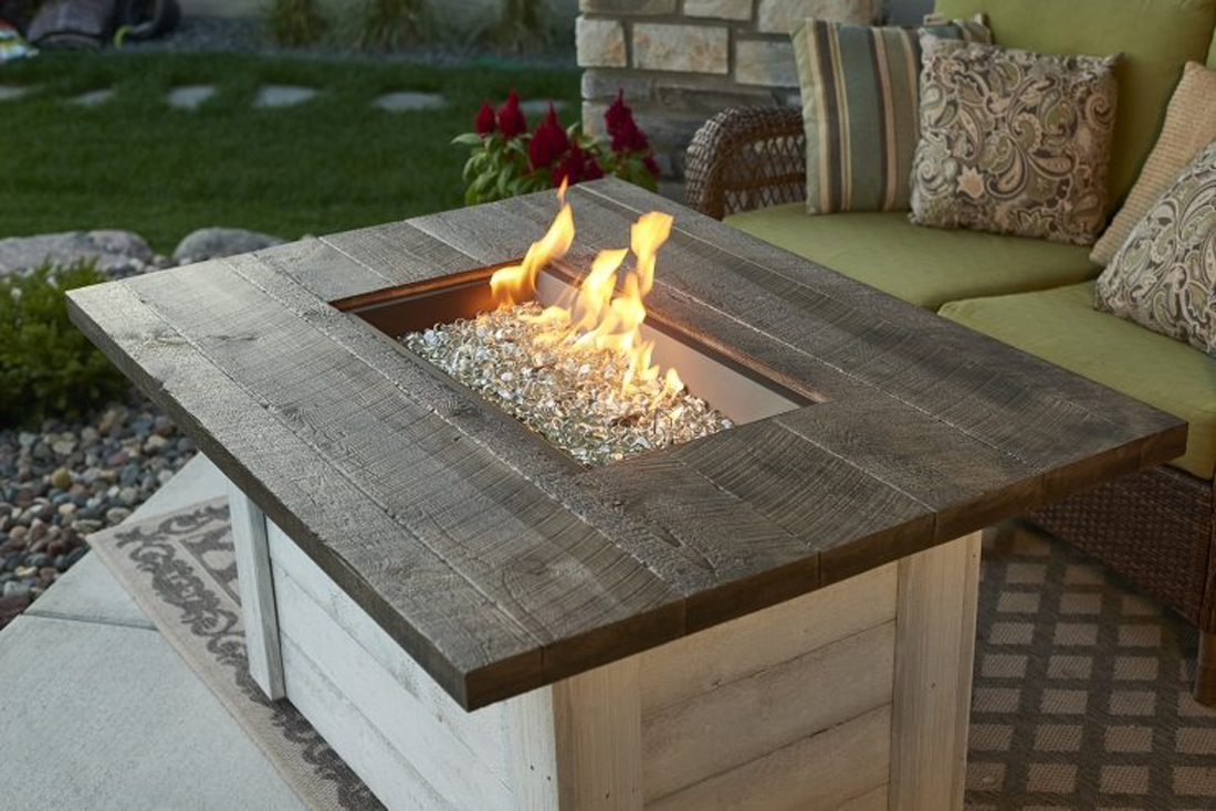 Rectangular Gas Firepit Table Available at JC Huffman in Fairfield, Iowa