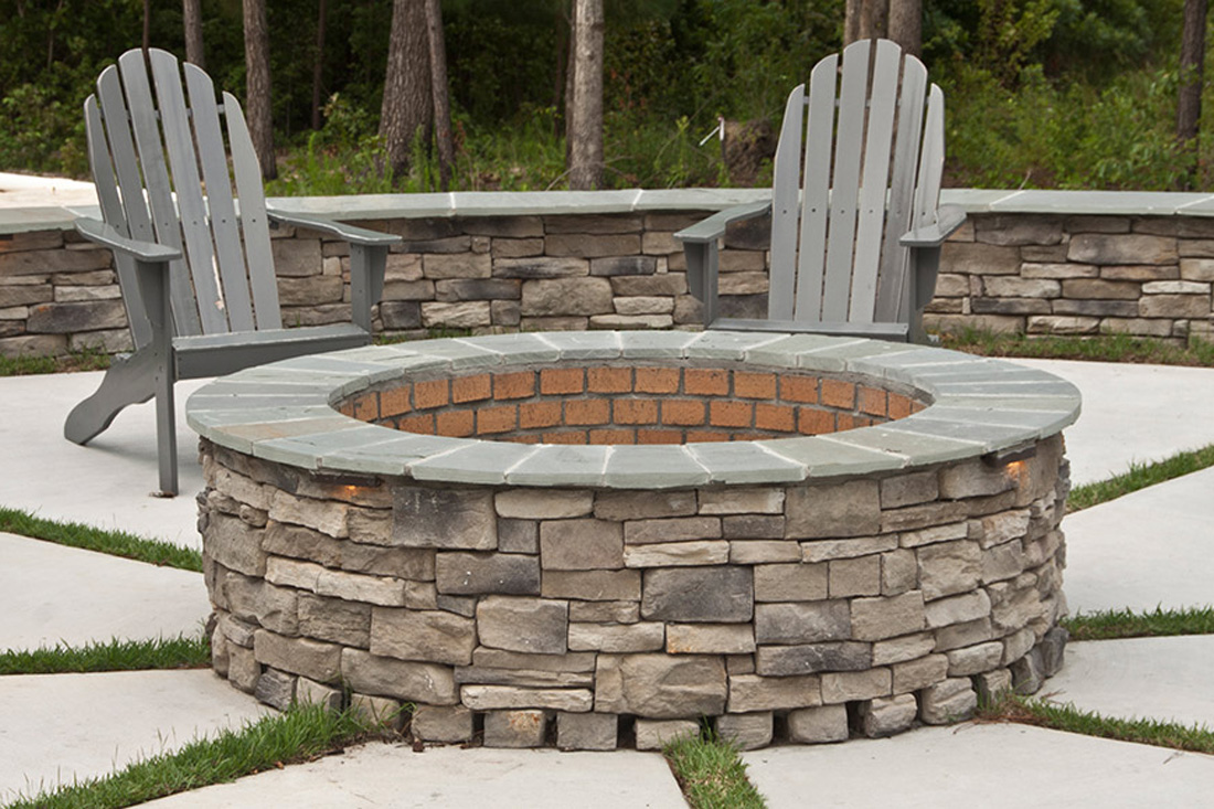 Stone Firepit for Outdoor Seating Area Available at JC Huffman in Fairfield, Iowa