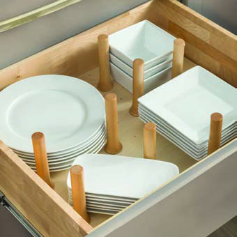 Drawer Inserts with Peg Boards for Organizing Your Kitchen Cabinets