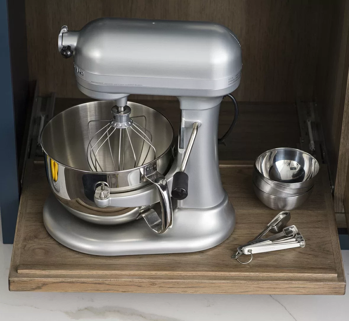 Alternative storage solutions to store your mixer in your kitchen.