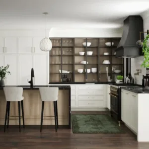 Two-toned kitchens are a trend.