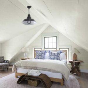Bedroom painted in Simply White